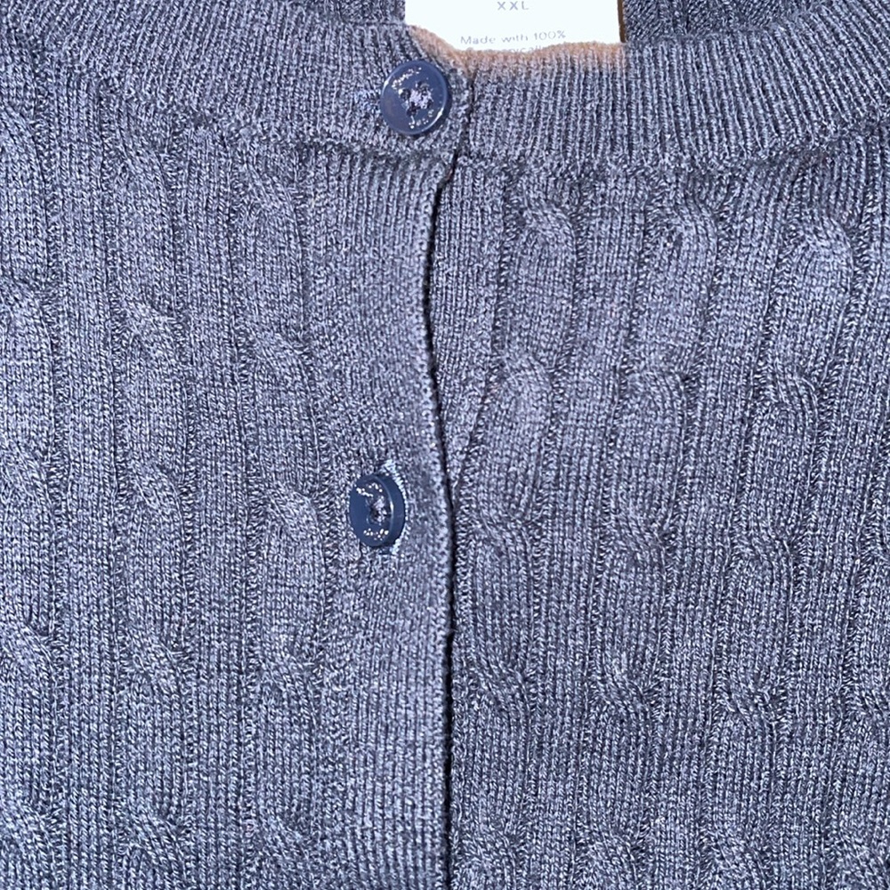 GAP Navy Blue Uniform Sweater, button up, perfect condition NWOT XXL - Picture 3 of 3